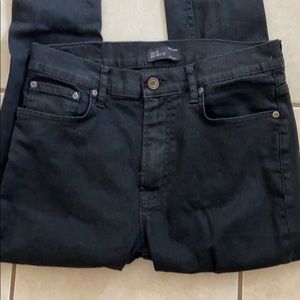 Zara Man black skinny cropped jeans zip fly waist